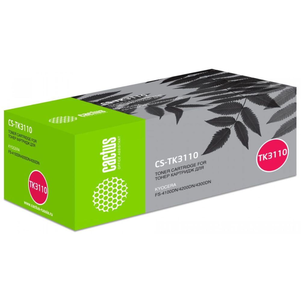 Картридж лазерный Cactus CS-TK3110 TK-3110 черный (15500стр.) для Kyocera Ecosys FS-4100DN/4200DN/4300DN