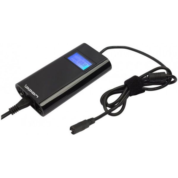 Блок питания Ippon D65U автоматический 65W 15V-19.5V 11-connectors 3.5A 1xUSB от бытовой электросети LСD индикатор