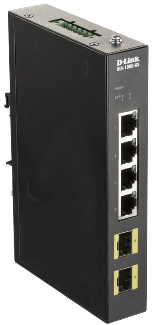 Коммутатор D-Link DIS-100G-6S DIS-100G-6S/A 4x1Гбит/с 2SFP неуправляемый