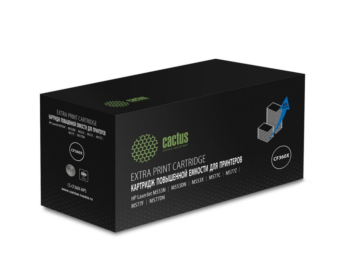 Картридж лазерный Cactus CS-CF360X-MPS CF360XX черный (19000стр.) для HP CLJ M552dn/M553dn/M553N/M553x