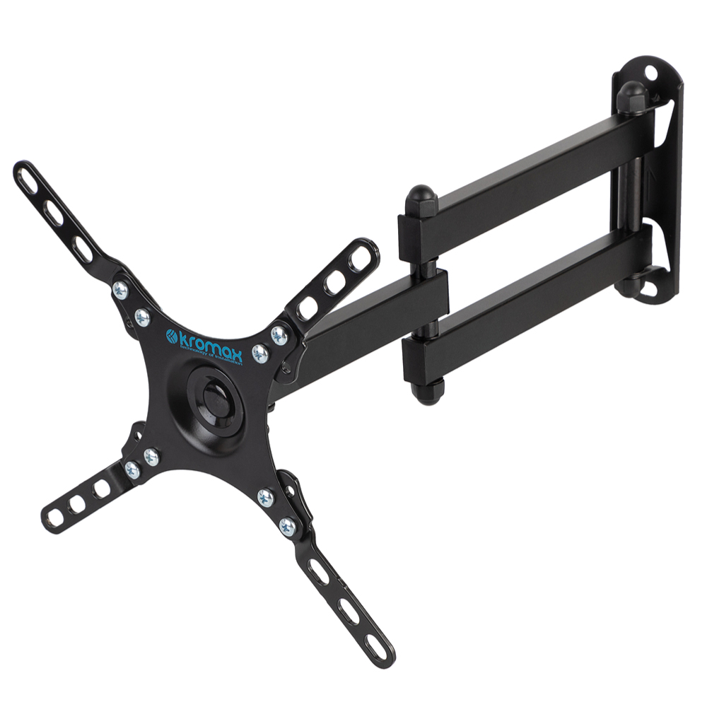Кронштейн для телевизора Kromax DIX-13 черный 15"-42" макс.20кг настенный поворотно-выдвижной и наклонный