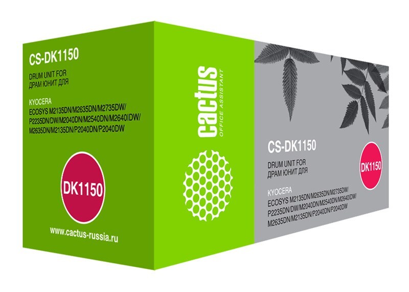 Блок фотобарабана Cactus CS-DK1150 DK-1150 черный ч/б:100000стр. для Mita M2040dn/ M2135dn/M2540dn Kyocera