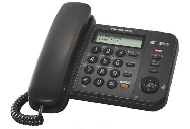 Телефон проводной Panasonic KX-TS2358RUB черный