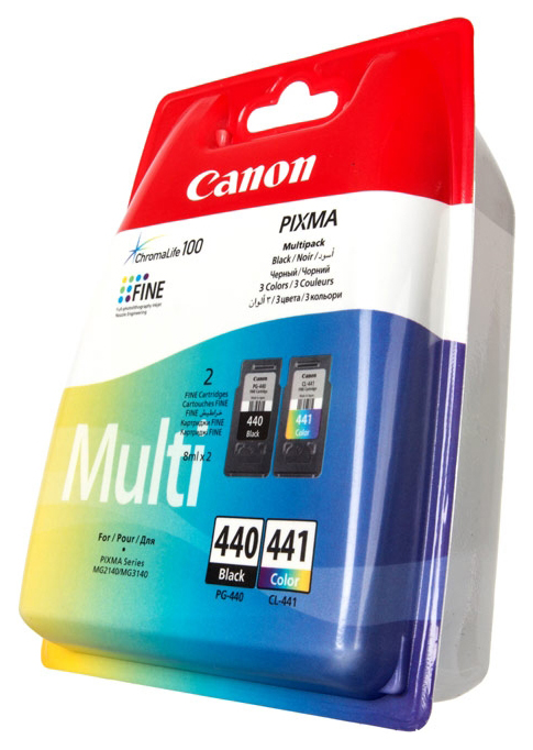 Картридж струйный Canon PG-440/CL-441 5219B005 черный/трехцветный x2упак. (180стр.) для Canon MG2140/MG3140