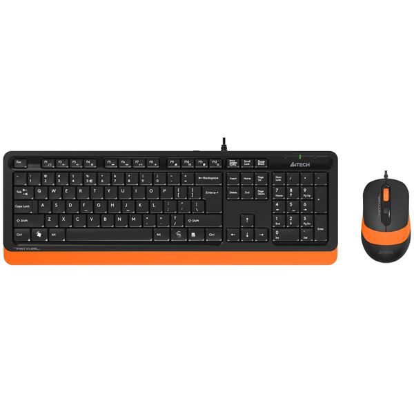Клавиатура + мышь A4Tech Fstyler F1010 клав:черный/оранжевый мышь:черный/оранжевый USB Multimedia (F1010 ORANGE)