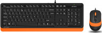 Клавиатура + мышь A4Tech Fstyler F1010 клав:черный/оранжевый мышь:черный/оранжевый USB Multimedia (F1010 ORANGE)