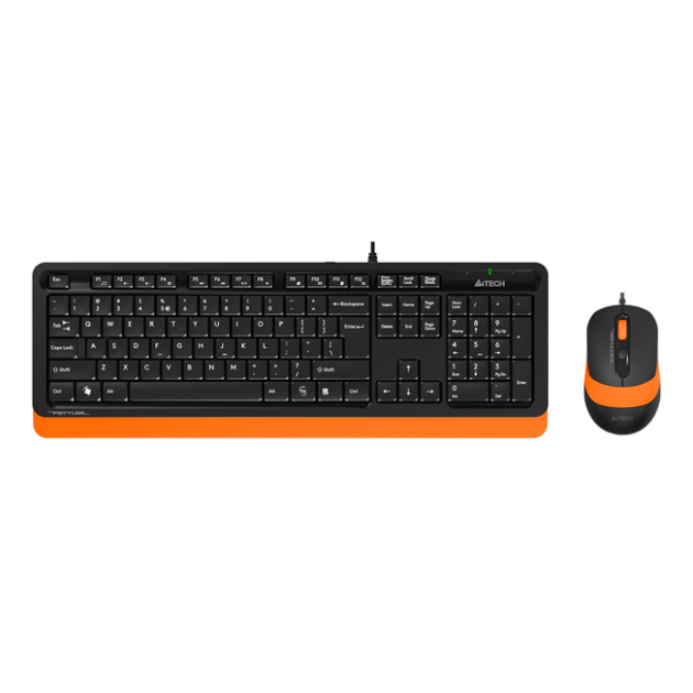Клавиатура + мышь A4Tech Fstyler F1010 клав:черный/оранжевый мышь:черный/оранжевый USB Multimedia (F1010 ORANGE)