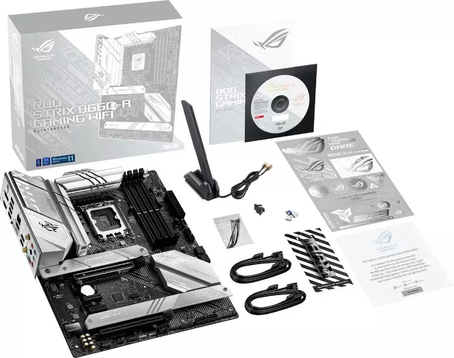 Материнская плата Asus ROG STRIX B660-A GAMING WIFI D4 Soc-1700 Intel B660 4xDDR4 ATX AC`97 8ch(7.1) 2.5Gg RAID+HDMI+DP