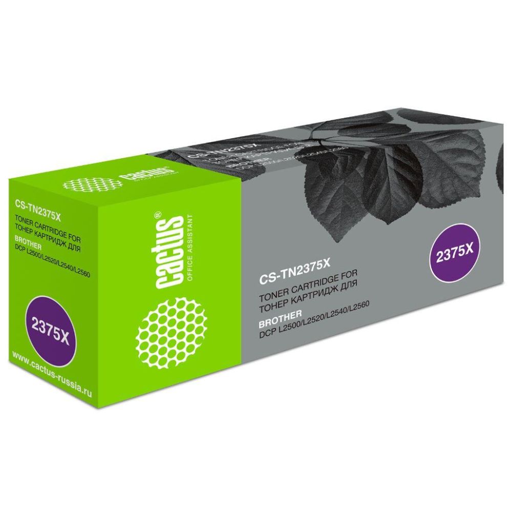 Картридж лазерный Cactus CS-TN2375X TN-2375 черный (5200стр.) для Brother DCP L2500/L2520/L2540/L2560