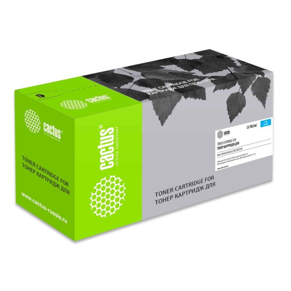 Картридж лазерный Cactus CS-TN216C TN-216C голубой (26000стр.) для Konica Minolta bizhub C220/C280/C360