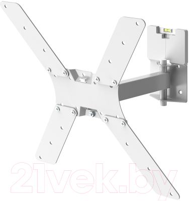 Кронштейн для телевизора Holder LCD-5520-B белый 32"-55" макс.45кг настенный поворотно-выдвижной и наклонный