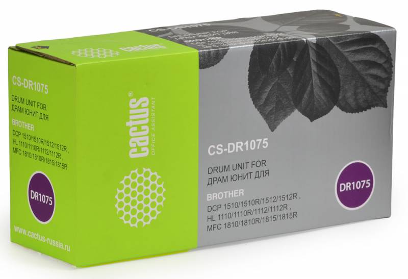 Блок фотобарабана Cactus CS-DR1075 DR-1075 черный ч/б:10000стр. для HL-1110/1112/1510/1512/1810/1815 Brother