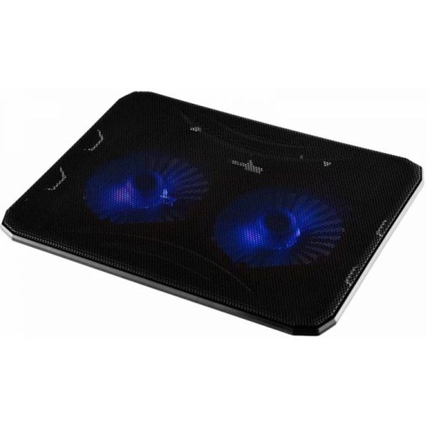 Подставка для ноутбука Buro BU-LCP156-B214 15.6"358x270x21мм 1xUSB 2x 140ммFAN 597г металлическая сетка/пластик черный