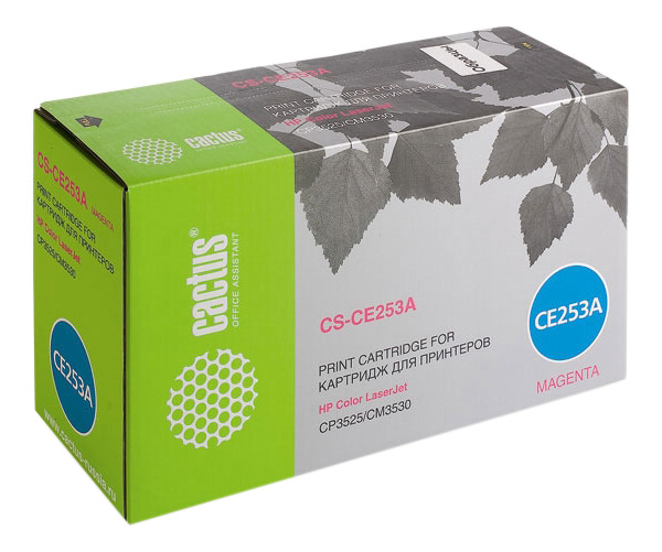 Картридж лазерный Cactus CS-CE253A CE253A пурпурный (7000стр.) для HP CLJ CP3525/ CM3530