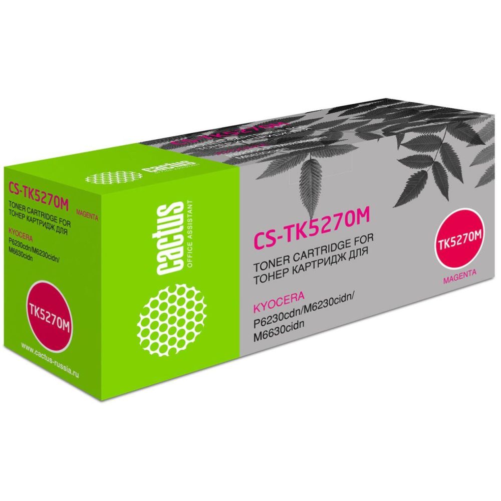 Картридж лазерный Cactus CS-TK5270M TK-5270M пурпурный (6000стр.) для Kyocera Ecosys P6230cdn/M6230cidn/M6630cidn