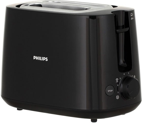 Тостер Philips/ 830 Вт, 8 настроек, 2, черный