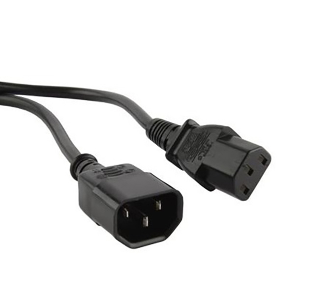 Шнур питания Hyperline PWC-IEC13-IEC14-5.0-BK C13-С14 проводник.:3x1.0мм2 5м 230В 10А (упак.:1шт) черный