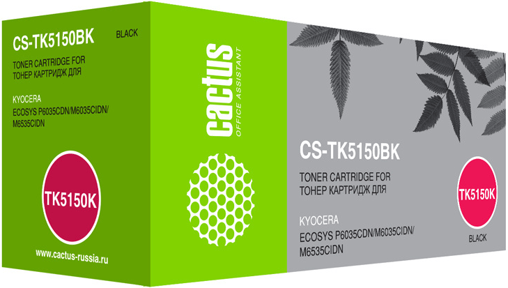 Картридж лазерный Cactus CS-TK5150BK TK-5150BK черный (12000стр.) для Kyocera Ecosys M6035cidn/P6035cdn