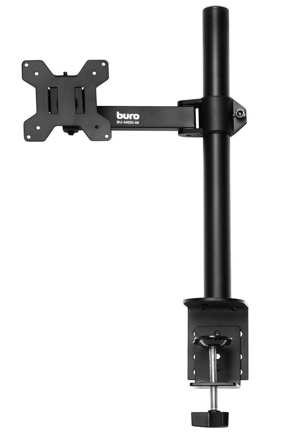 Кронштейн для мониторов ЖК Buro BU-M051-M черный 17"-32" макс.8кг крепление к столешнице поворот и наклон