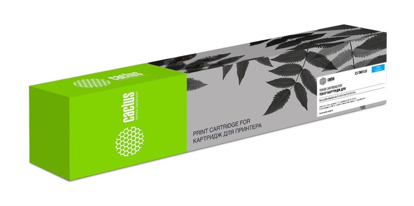 Картридж лазерный Cactus CS-TN512C TN-512C голубой (26000стр.) для Konica Minolta Minolta bizhub C454/C454e/C554/C554e