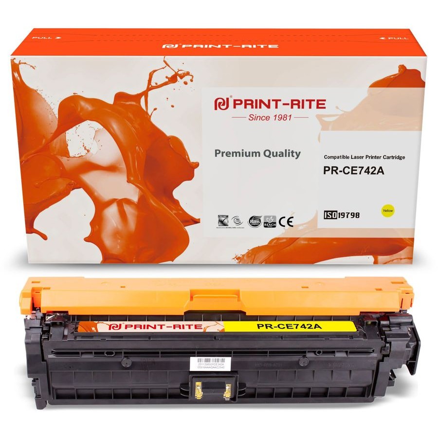 Картридж лазерный Print-Rite TFHAN7YPU1J PR-CE742A CE742A желтый (7300стр.) для HP LJ CP5220/CP5221/CP5223/CP5225