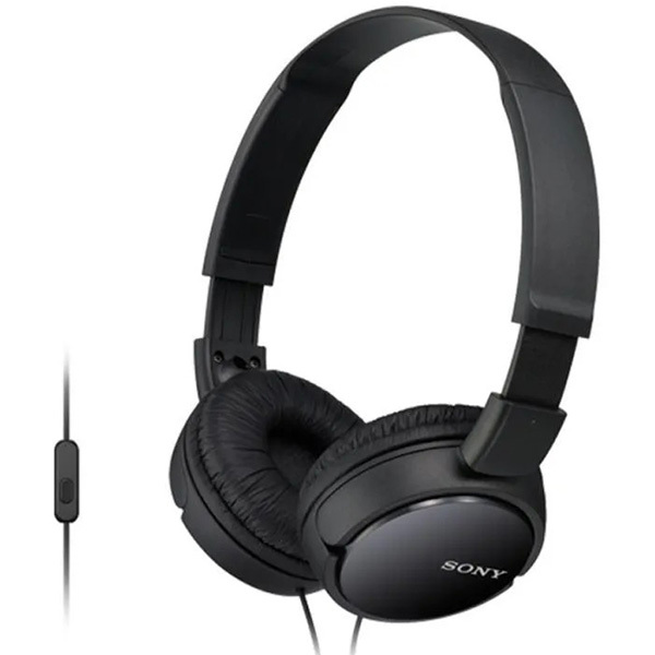 Гарнитура накладные Sony MDR-ZX110AP 1.2м черный проводные оголовье