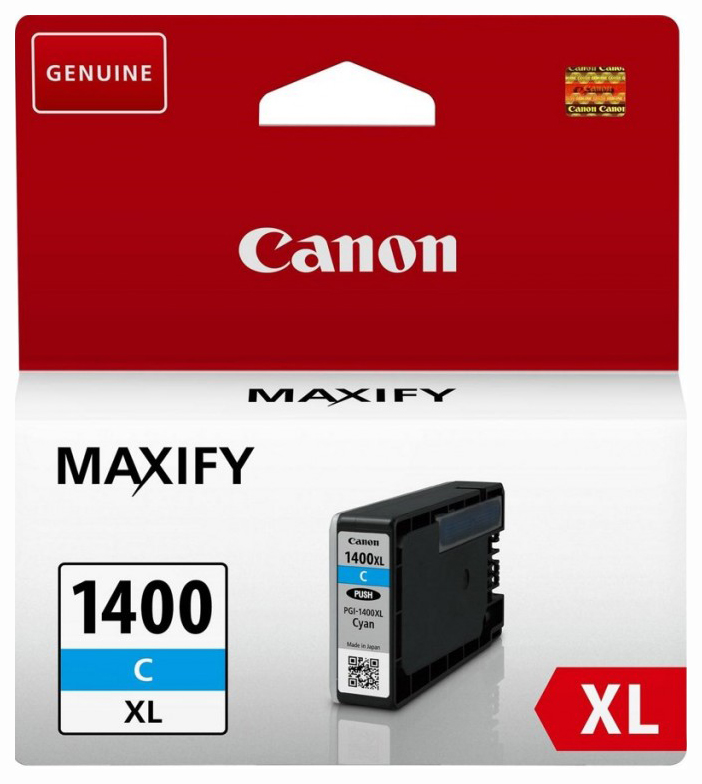 Картридж струйный Canon PGI-1400XLC 9202B001 голубой (1200стр.) для Canon Maxify МВ2040/2340