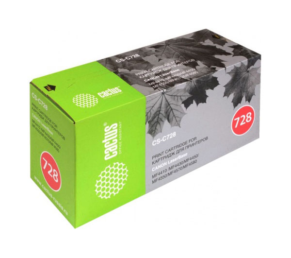 Картридж лазерный Cactus CS-C728D черный x2упак. (2100стр.) для Canon i-Sensys MF4410/4430/4450/4550D