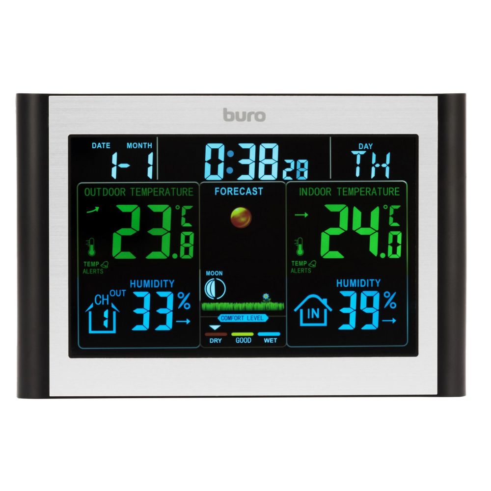 Погодная станция Buro BU-WSH114-COLOR черный