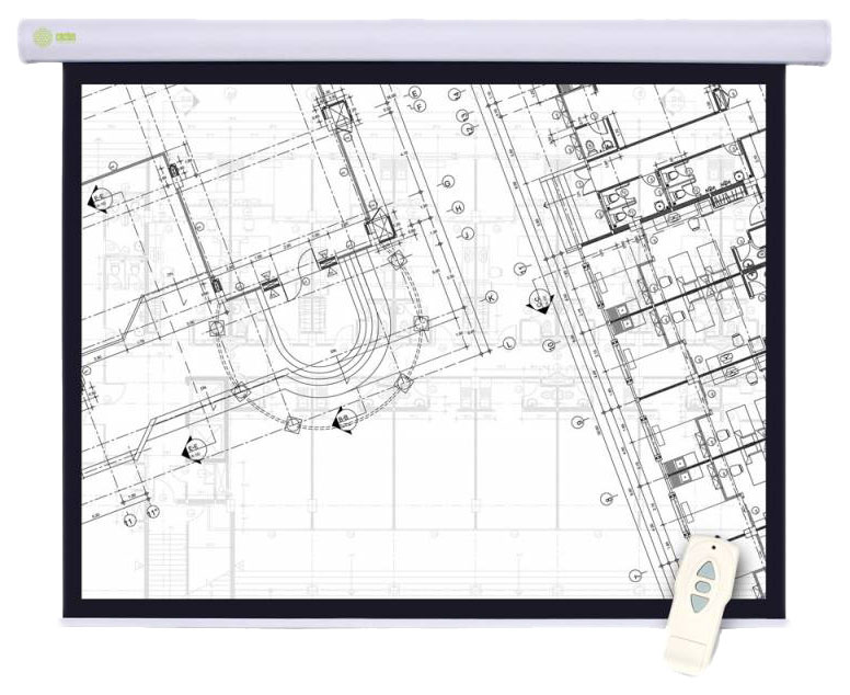 Экран Cactus 180x180см Motoscreen CS-PSM-180x180 1:1 настенно-потолочный рулонный (моторизованный привод)