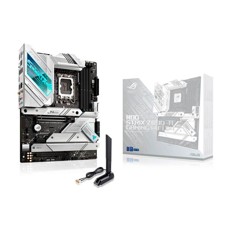 Материнская плата Asus ROG STRIX Z690-A GAMING WIFI D4 Soc-1700 Intel Z690 4xDDR4 ATX AC`97 8ch(7.1) 2.5Gg RAID+HDMI