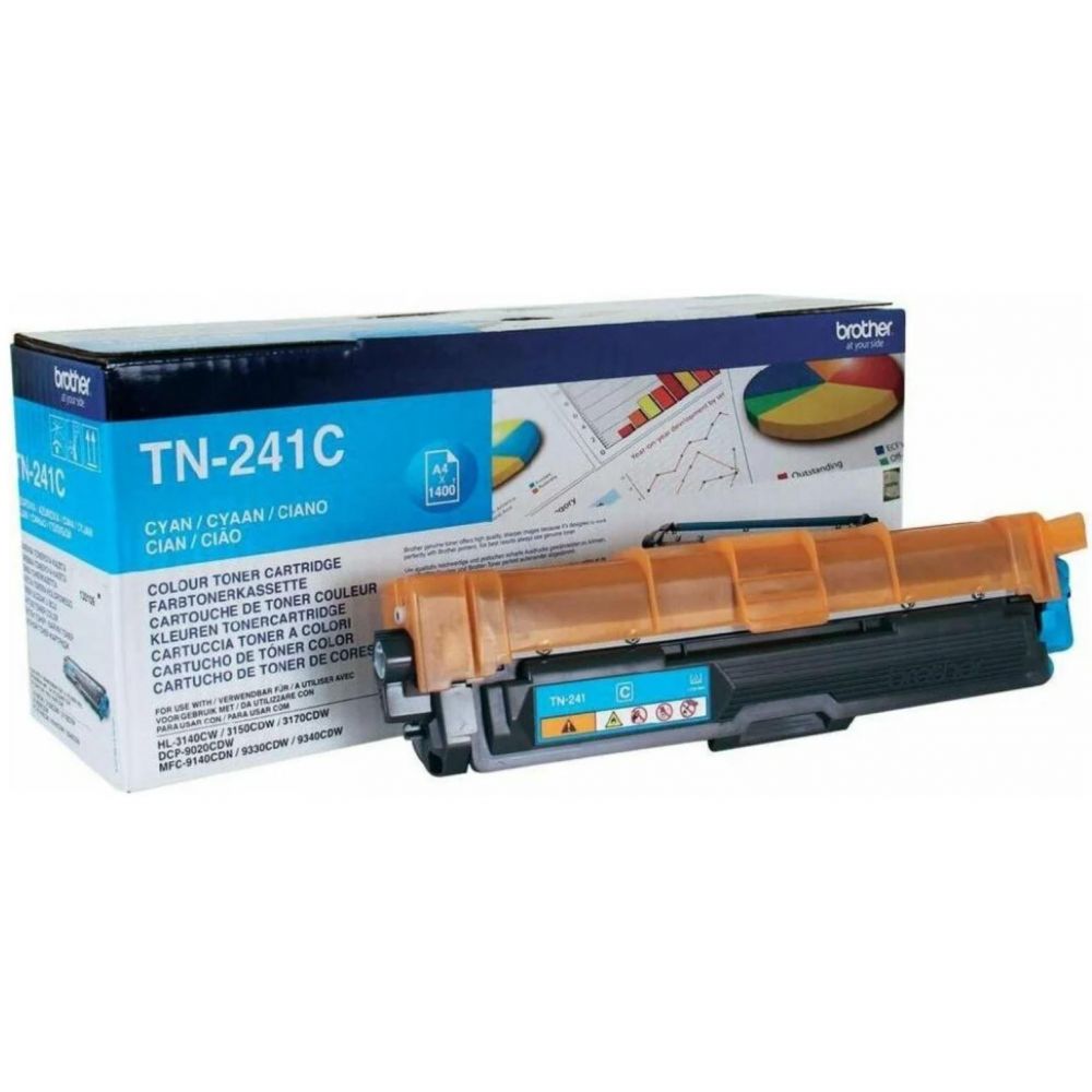 Картридж лазерный Brother TN241C голубой (1400стр.) для Brother HL3140/3150/3170/DCP9020/MFC9140/9330/9340