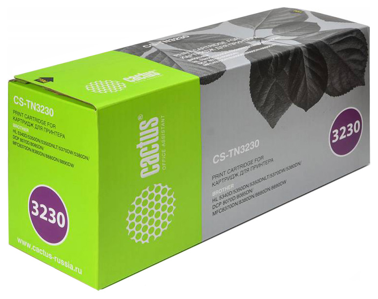 Картридж лазерный Cactus CS-TN3230 TN-3230 черный (3000стр.) для Brother HL-5340D/5350DN/5370DW/DCP-8070D/8085DN