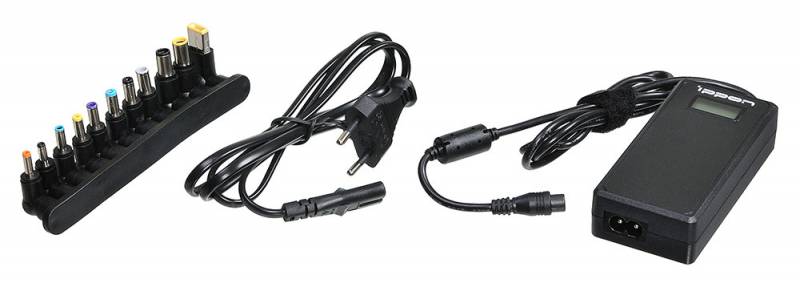 Блок питания Ippon D90U автоматический 90W 15V-19.5V 8-connectors 4.5A 1xUSB 2.1A от бытовой электросети LСD индикатор