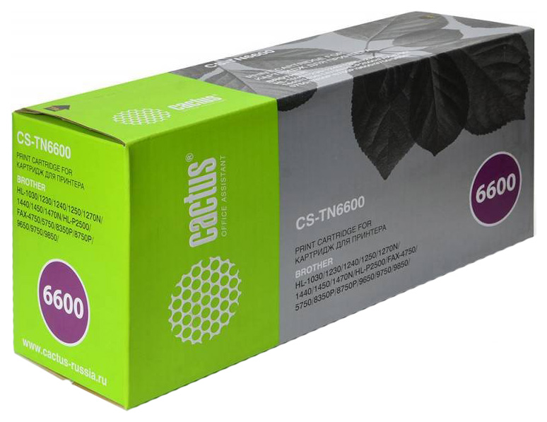 Картридж лазерный Cactus CS-TN6600 TN-6600 черный (6000стр.) для Brother HL-1030/1230/1240/1250/1270N/1440/1450