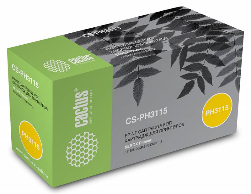 Картридж лазерный Cactus CS-PH3115 109R00725 черный (3000стр.) для Xerox Ph3115/3120/3121/3130/3131/3132