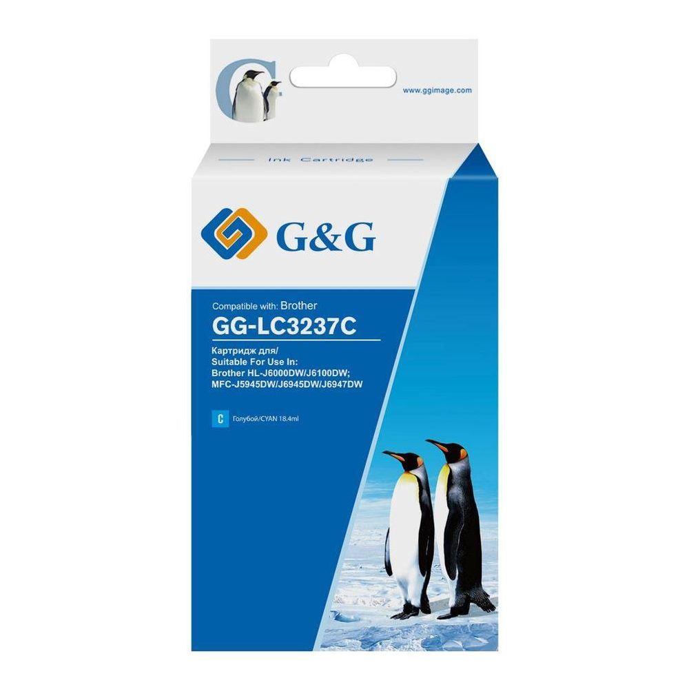 Картридж струйный G&G GG-LC3237C голубой (18.4мл) для Brother HL-J6000DW/J6100DW