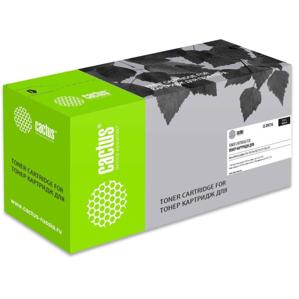 Картридж лазерный Cactus CS-TN116 TN-116 черный (11000стр.) для Konica Minolta Bizhub 164/165/184 /7718