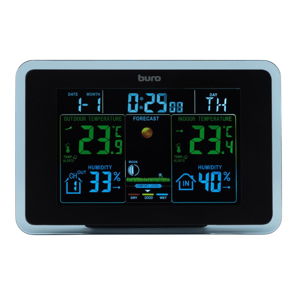 Погодная станция Buro BU-WSH168-COLOR черный