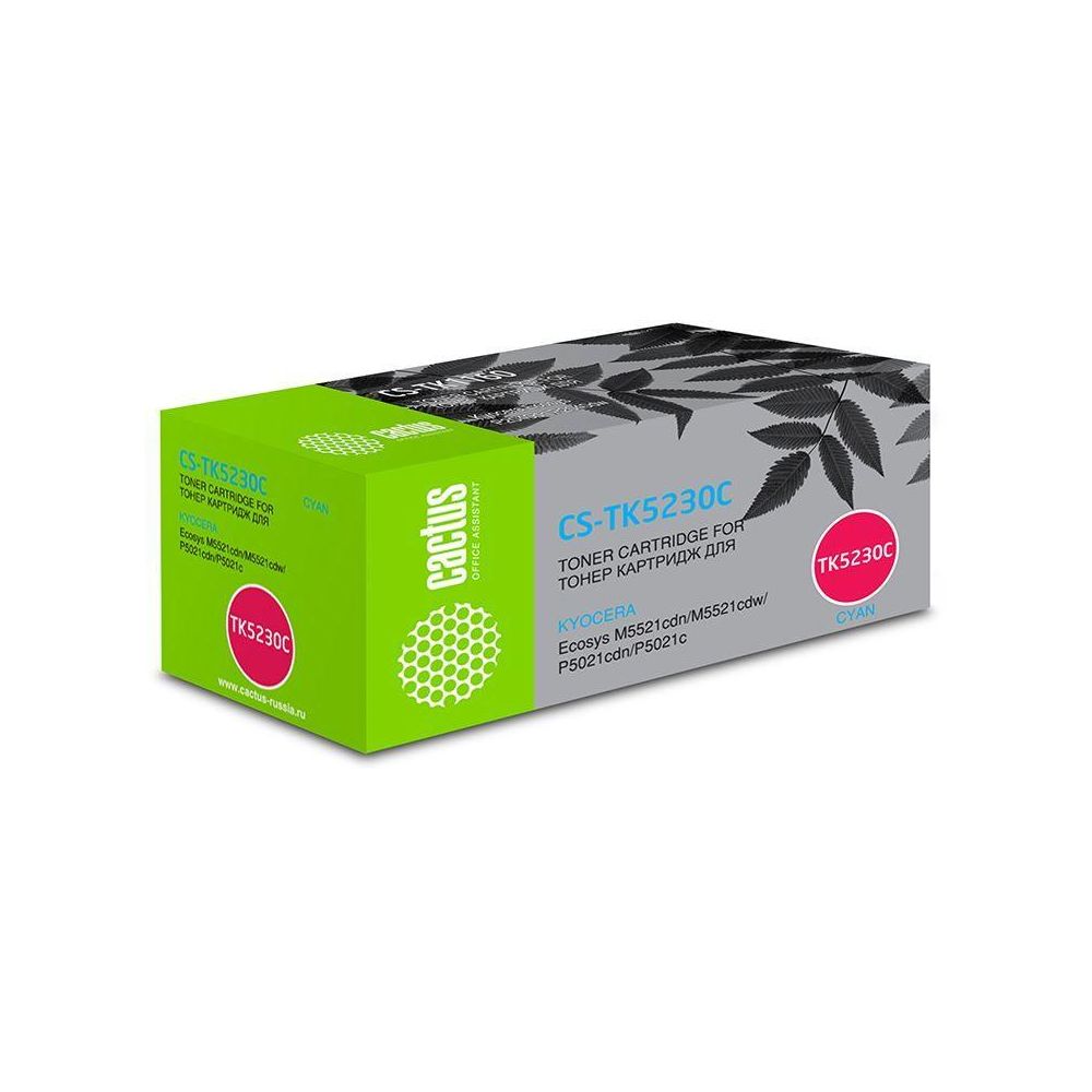 Картридж лазерный Cactus CS-TK5230C TK-5230C голубой (2200стр.) для Kyocera Ecosys M5521cdn/M5521cdw/P5021cdn/P5021cdw