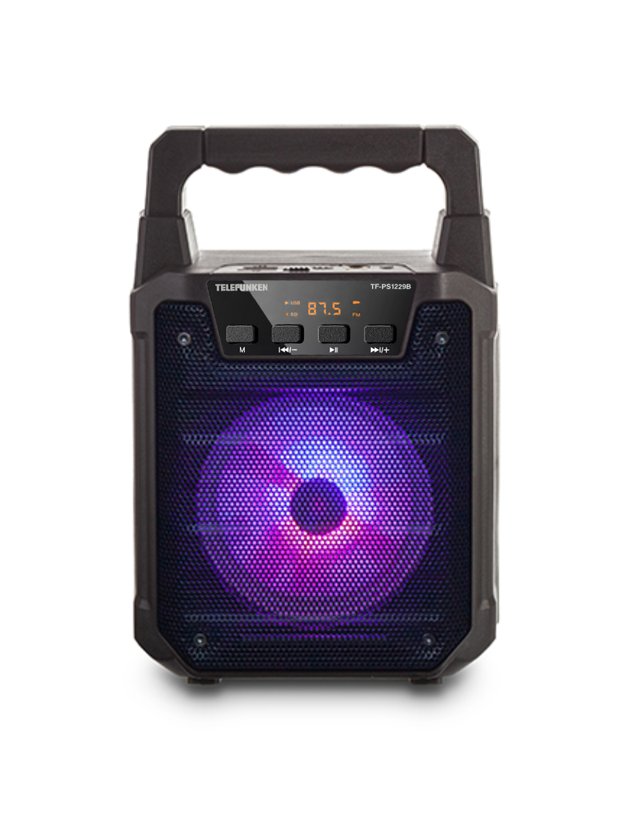 Колонка порт. Telefunken TF-PS1229B черный 8W 1.0 BT/3.5Jack/USB 10м 1200mAh (TF-PS1229B(ЧЕРНЫЙ))