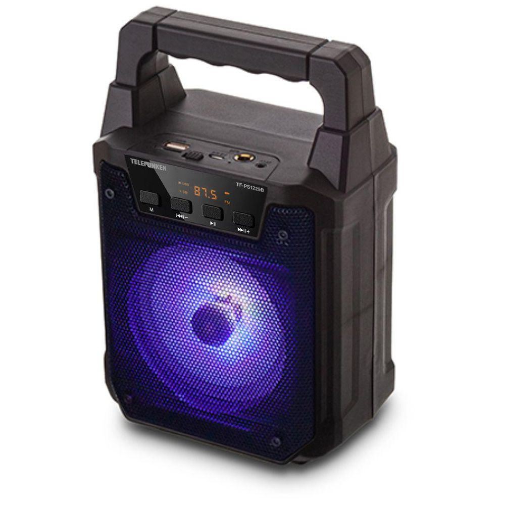 Колонка порт. Telefunken TF-PS1229B черный 8W 1.0 BT/3.5Jack/USB 10м 1200mAh (TF-PS1229B(ЧЕРНЫЙ))