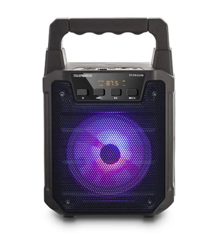 Колонка порт. Telefunken TF-PS1229B черный 8W 1.0 BT/3.5Jack/USB 10м 1200mAh (TF-PS1229B(ЧЕРНЫЙ))