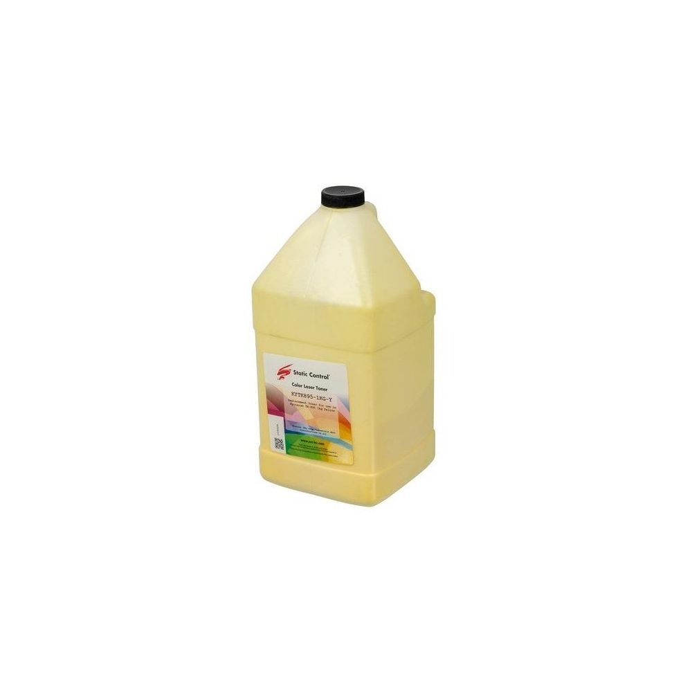 Тонер Static Control KYTK895-1KG-Y желтый флакон 1000гр. для принтера Kyocera Mita FS C8020/C8025/C8520