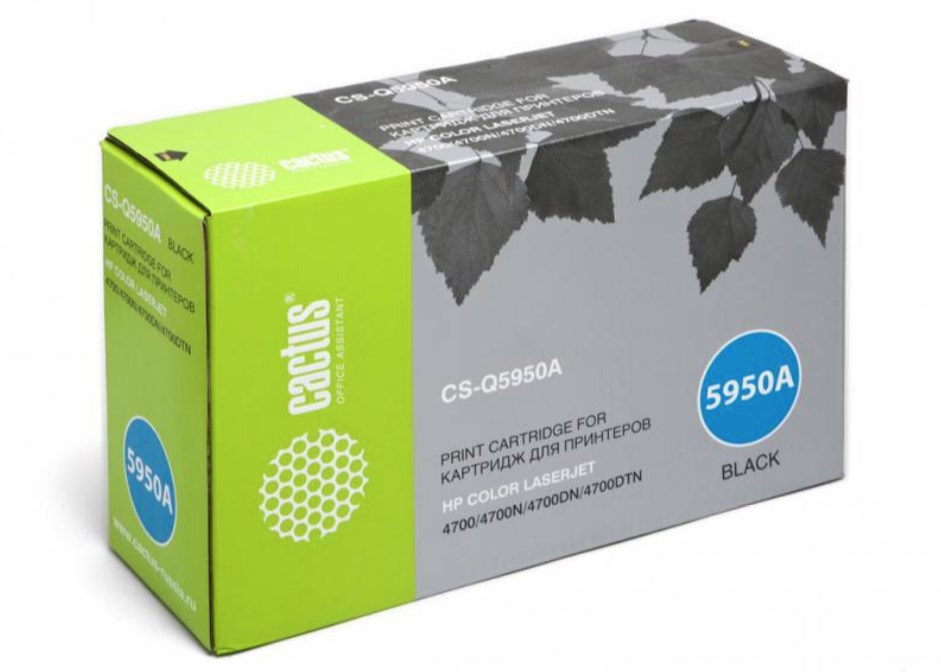 Картридж лазерный Cactus CS-Q5950A Q5950A черный (11000стр.) для HP CLJ 4700