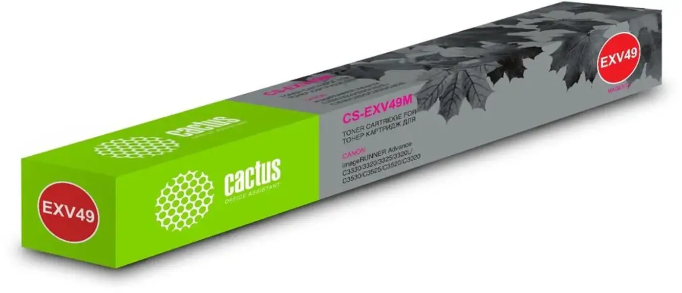 Картридж лазерный Cactus CS-EXV49M C-EXV49M M пурпурный (19000стр.) для Canon IR C3320/C3320i/C3325i/C3330i/C3500/C3520i MFP/C3525i MFP/C3530i MFP