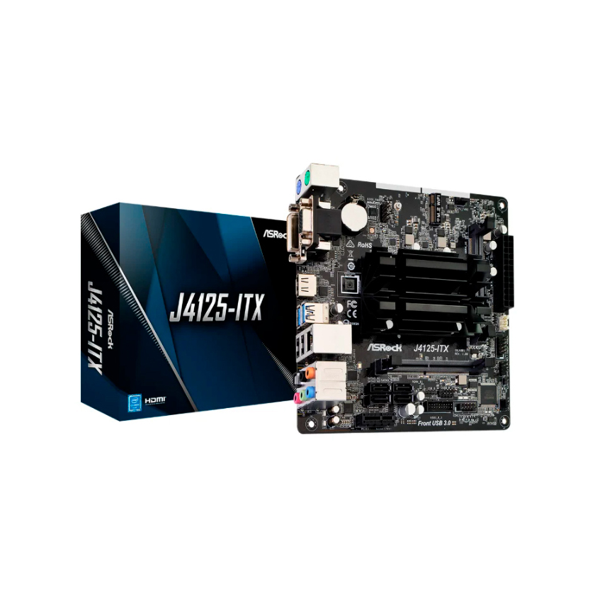 Материнская плата Asrock J4125B-ITX 2xDDR4 mini-ITX AC`97 8ch(7.1) GbLAN+VGA+HDMI