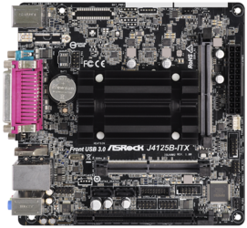 Материнская плата Asrock J4125B-ITX 2xDDR4 mini-ITX AC`97 8ch(7.1) GbLAN+VGA+HDMI