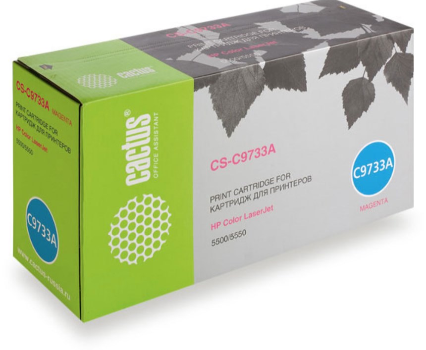 Картридж лазерный Cactus CS-C9733A пурпурный (12000стр.) для HP CLJ 5500/5550