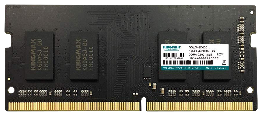 Память DDR4 8Gb 2400MHz Kingmax KM-SD4-2400-8GS RTL PC4-19200 CL17 SO-DIMM 260-pin 1.2В dual rank Ret